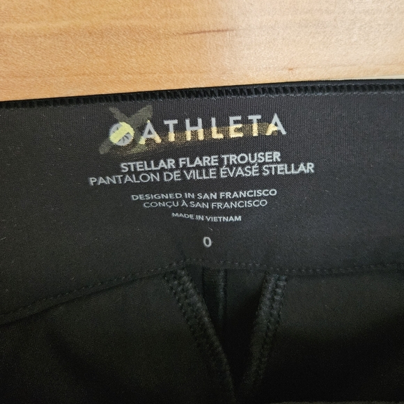 Athleta Stellar Flare Trouser Black Athleisure Stretch Pants NWT XS 0 - Picture 12 of 12
